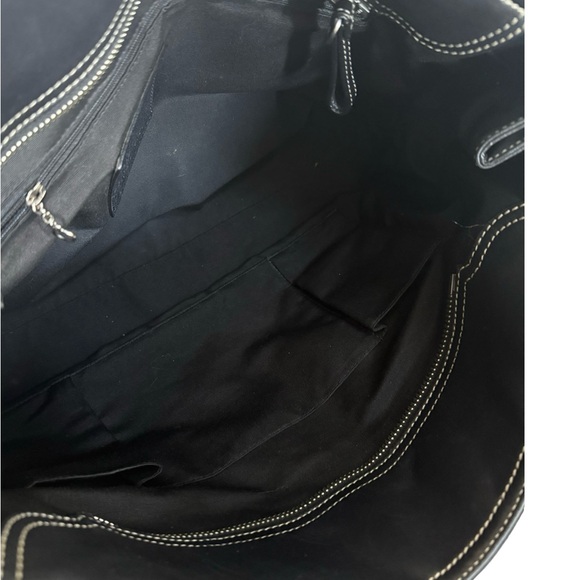 Authentic Coach Black Leather Soho Carryall Tote Bag! - Picture 11 of 15